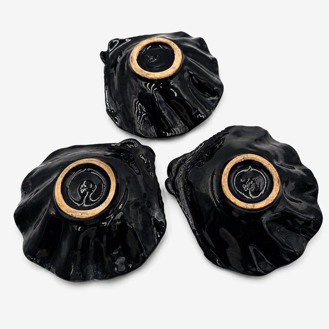 Ceramic Seashell Bowls, 1960s, Set of 3 For Sale - Image 10 of 11