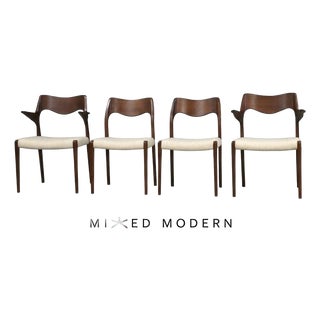 1950s Niels Moller Danish Teak Dining Chairs - Set of 4 For Sale