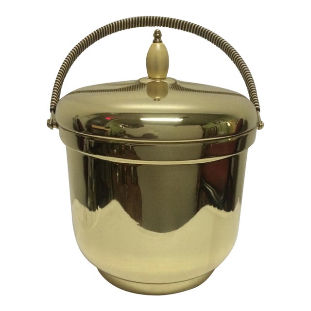 Mercury Glass Brass Ice Bucket Chairish