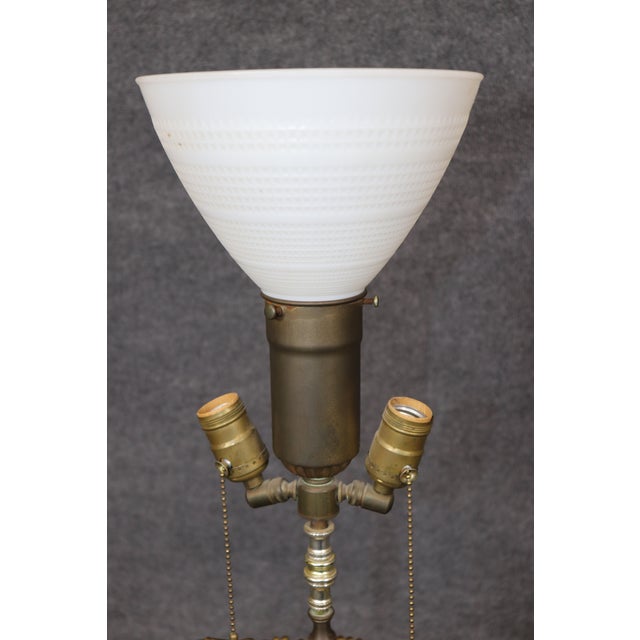Antique Turn of the Century Blue Sevres Vase Table Lamps - Pair For Sale - Image 10 of 12