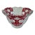 Vintage 5th Avenue Rosalina Ruby Flash Cut Glass Bowl For Sale