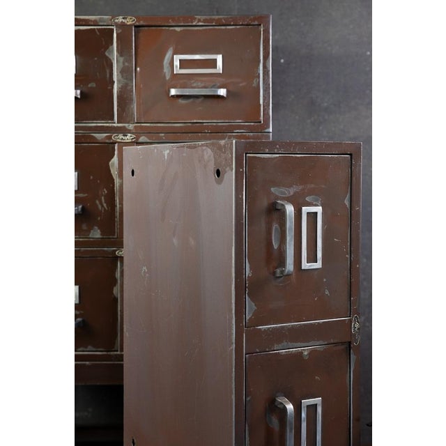 Metal Metal Document Cabinet from Strafors, 1940s For Sale - Image 7 of 8