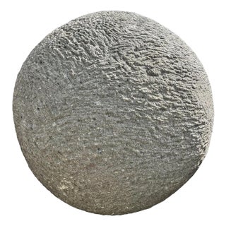 Vintage Rustic Stone Garden Sphere X-Large For Sale