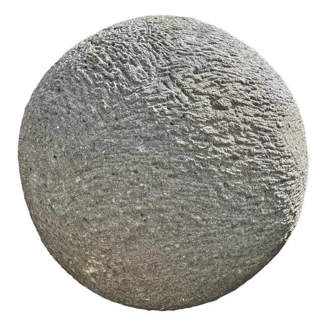 Vintage Rustic Stone Garden Sphere X-Large For Sale