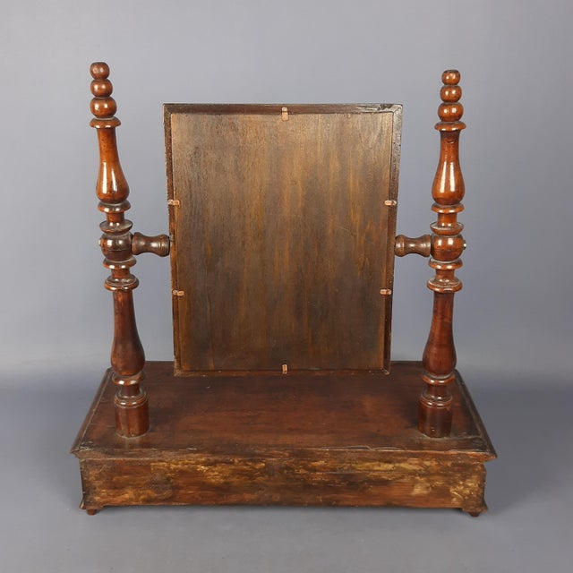 Vintage Wooden Tilting Table Top with Mirror and Display Drawer, 1950s For Sale - Image 4 of 14