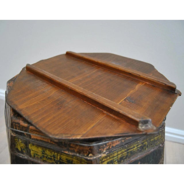 Early 1900s Antique Chinese Tea/Rice Wood Barrel For Sale - Image 11 of 13