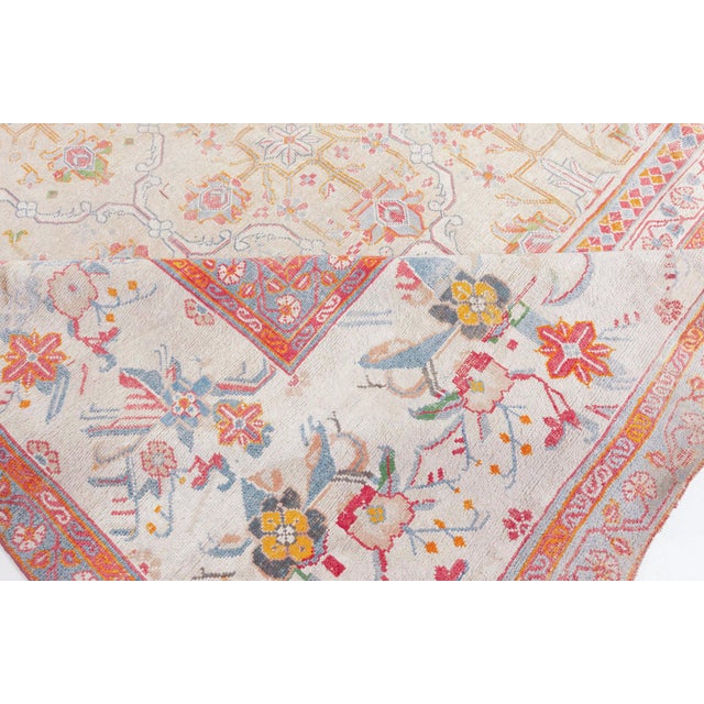 Early 20th Century Early 20th Century Cotton Agra Rug For Sale - Image 5 of 9