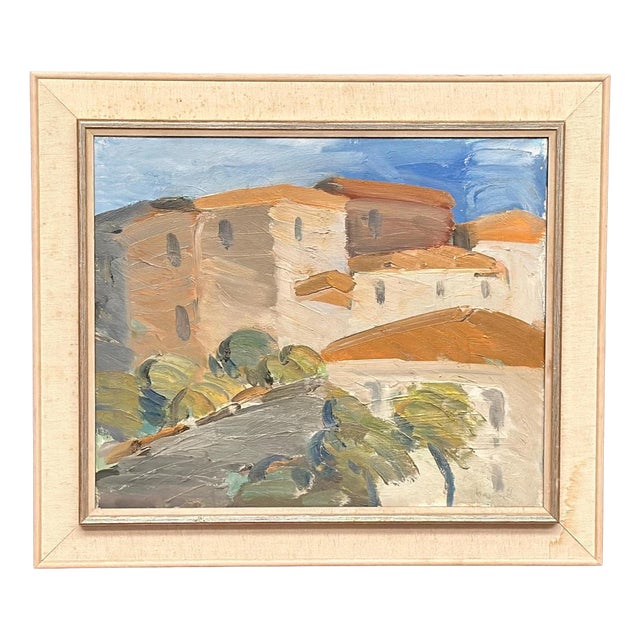 Sven‑erik Markhed, Cityscape, 1950s, Oil Painting, Framed For Sale