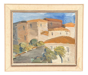Sven‑erik Markhed, Cityscape, 1950s, Oil Painting, Framed