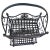 Vintage Wrought Iron Two Tier Standing Basket For Sale In Washington DC - Image 6 of 8
