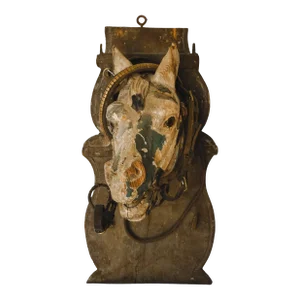 Early 20th Century Mounted Wood Horse Head