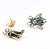 Antique Gold and Silver Bee Earrings With Sapphires and Diamonds, Pair For Sale - Image 9 of 13