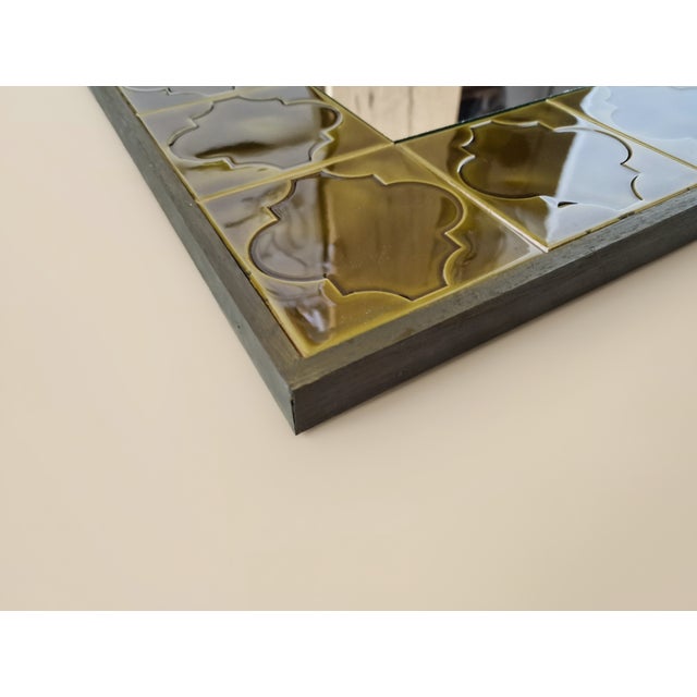 Square Ceramic Mirror, 1970s For Sale - Image 3 of 6