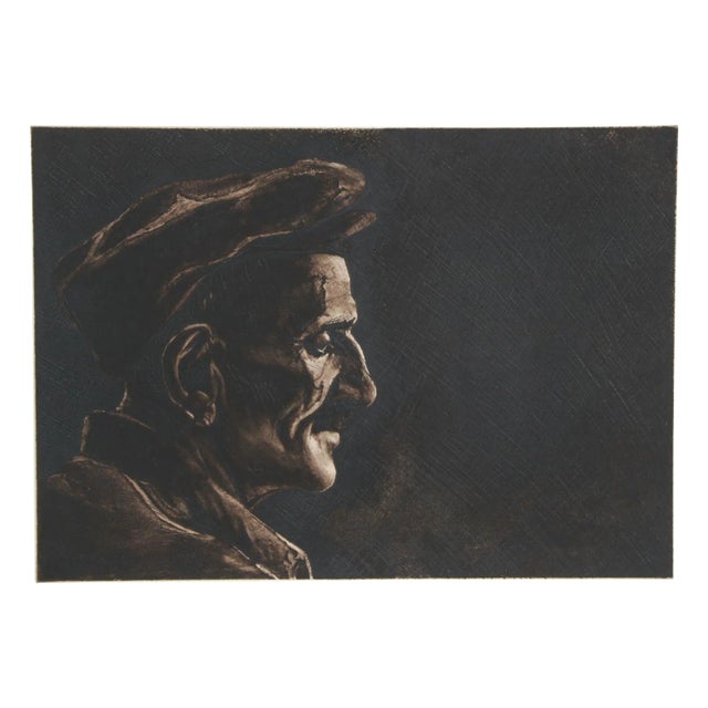 Harry McCormick, the Fisherman, Aquatint Etching For Sale