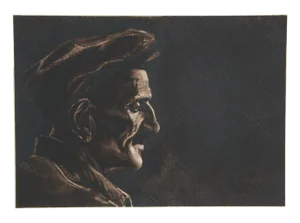 Harry McCormick, the Fisherman, Aquatint Etching