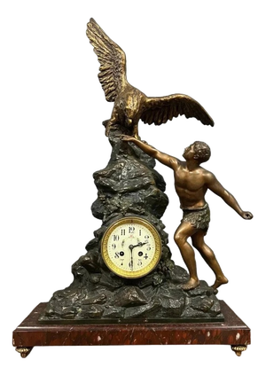 Large Napoleon III Clock in Spelter