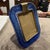 1990s Barovier Style Art Deco Blue Murano Glass and Brass Picture Frame For Sale - Image 9 of 10