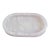 Marble Tray White Oval Italian Crafted Volterra Alabaster For Sale