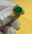 3.3 Carat Oval Emerald Cabochon 14 Karat Yellow Gold Cocktail Ring Vintage For Sale - Image 12 of 18