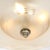 Glass 1930s Art Deco Signed Daum Frosted Rose-Hue Saucer-Form Pendant Chandelier For Sale - Image 7 of 18
