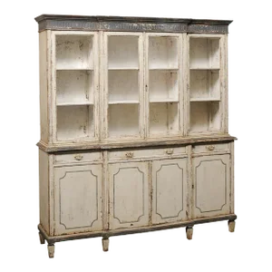 A Tall French Antique Deux Corps Cabinet