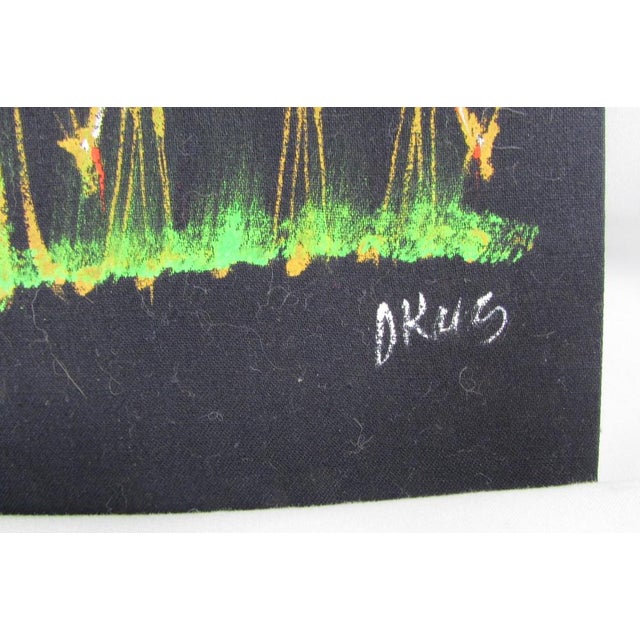 African Red & Black Artworks, 1950s , Set of 4 For Sale - Image 3 of 14