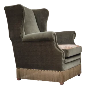 Vintage Danish Highback Chair in Furniture Velour