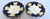 Exquisite, matching pair of vintage porcelain luncheon/salad plates in the highly coveted "Jutta" pattern by Echt Weimar...