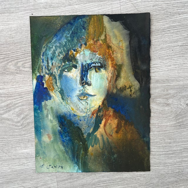 Blue Phil Saxon Work on Paper For Sale - Image 8 of 8