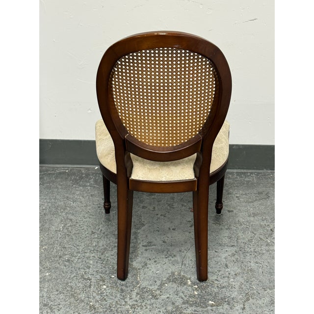 Bombay Company Traditional Oval Cane-Back Side Chair For Sale In San Francisco - Image 6 of 12