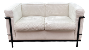 LC2 2-Seater Sofa in Leather by Le Corbusier for Cassina, 1980s
