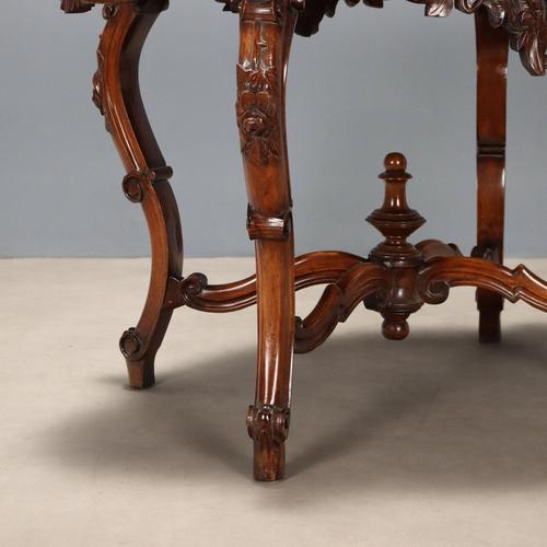 Brown Louis Philippe Walnut Biscuit Table For Sale - Image 8 of 11