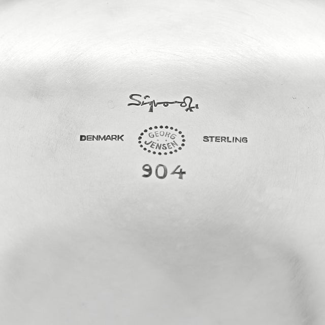 Vintage Sigvard Bernadotte Georg Jensen Modernist Sterling Silver Bowl No. 904 For Sale - Image 13 of 15