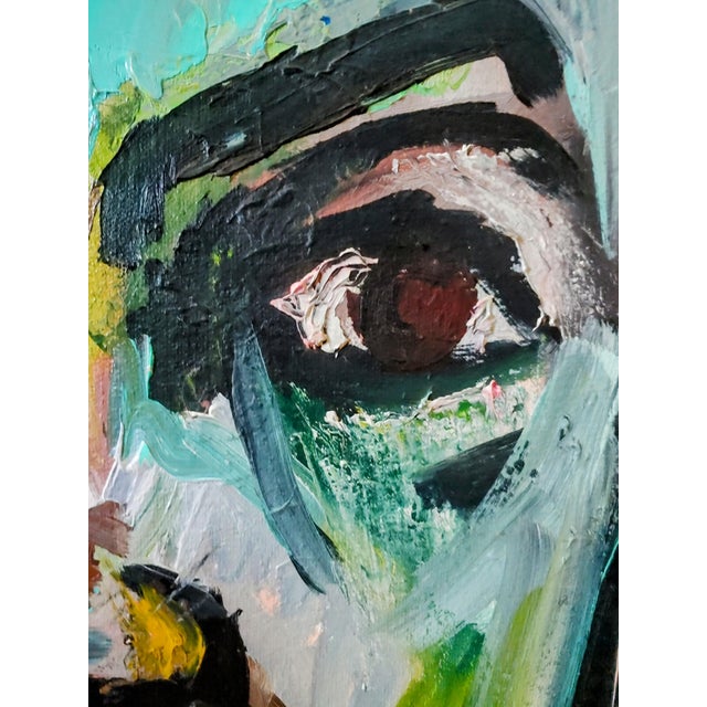 Portraiture 1999 Signed Male Self Portrait Oil Painting, Unframed For Sale - Image 3 of 6