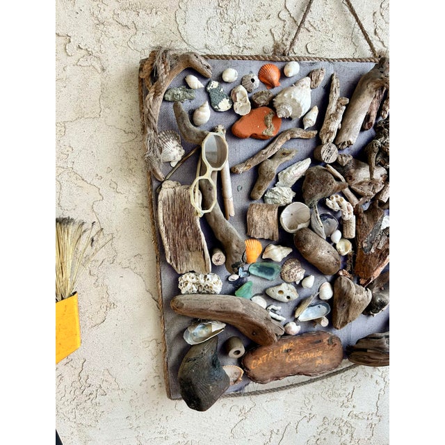 Vintage 1956 Catalina Driftwood & Seashell Wall Art – 28" x 24" One-of-a-kind vintage coastal wall hanging created from...