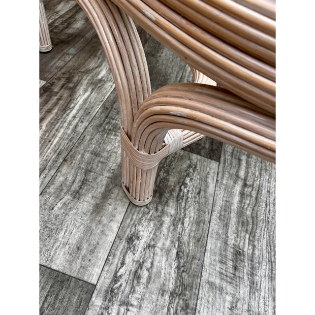 Coastal Style Pencil Reed Coffee Table in the Gabriella Crespi Style. Circa 1980s For Sale - Image 12 of 13