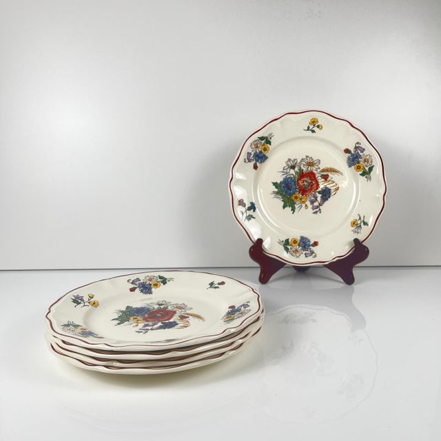 Antique Agreste Dinner Plates from Sarreguemines, 1890s, Set of 4 For Sale - Image 12 of 12