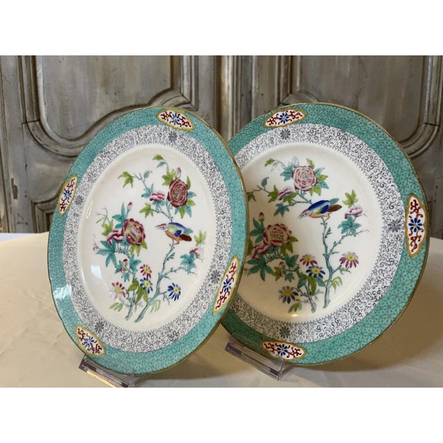 Vintage Decorative Plates by Minton & Boyle, 1836, Set of 2 For Sale - Image 3 of 9