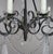 Metal Six-Light Rock Crystal Wrought Iron Chandelier For Sale - Image 7 of 12