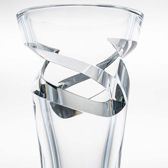 Clear Crystal Vase from Baccarat, France, 1970 For Sale - Image 4 of 9