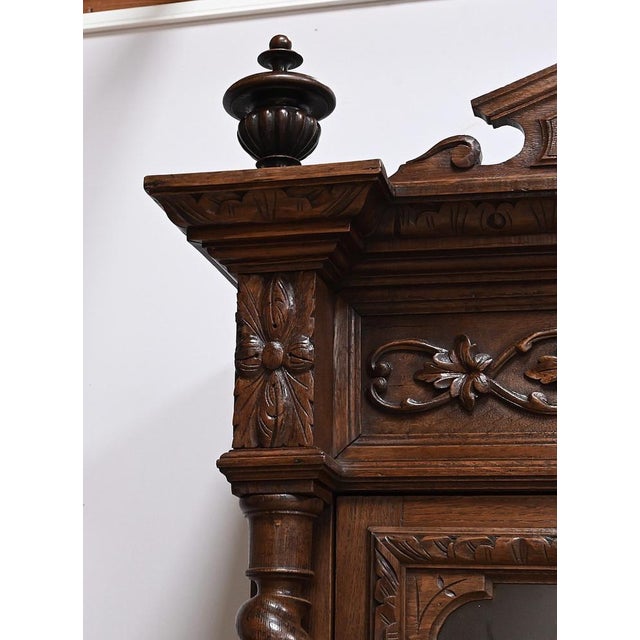 Brown Narrow Cupboard in Oak For Sale - Image 8 of 18