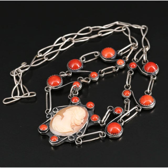 Style: Vintage Materials: Sterling Silver Necklace Length: 16.00", 17.50" Necklace Closure Type: Hook and Eye Hallmarks:...