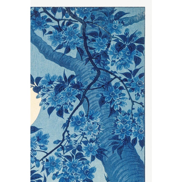 Japanese Blossoming Cherry Tree, Vintage Art Print Reproduction, 24″ × 36″ For Sale - Image 3 of 6