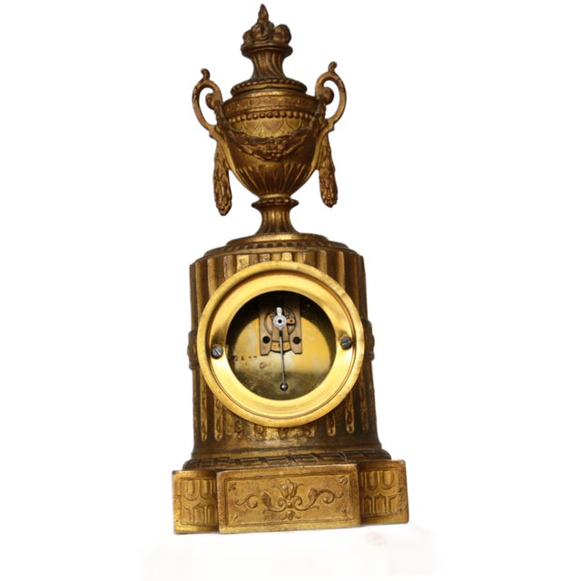 Small Antique Fireplace Clock with Side Plates, 1860s For Sale - Image 16 of 18