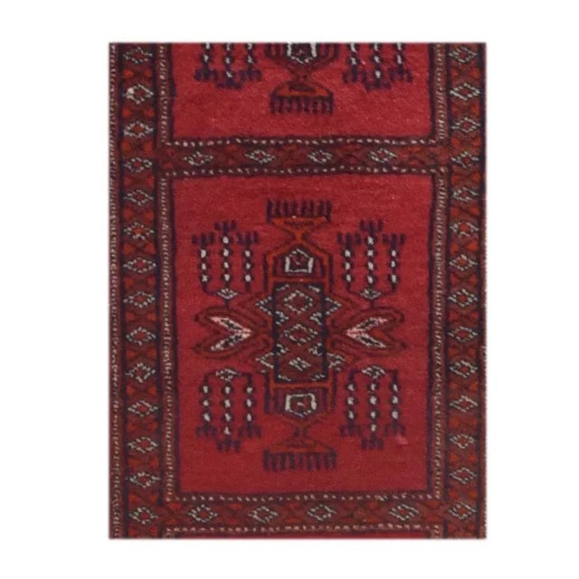 Traditional Vintage Bokhara Pakistan Rug-1′5″ × 3′5″ For Sale - Image 3 of 4