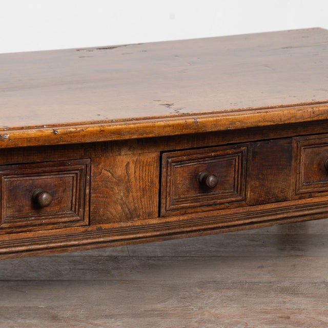 19th Century French Oak Two Drawer Coffee Table For Sale - Image 12 of 15