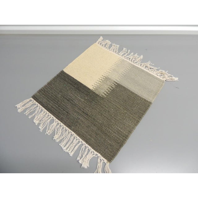 Modern Modern Style Small Kilim Rug With Fringes For Sale - Image 3 of 4
