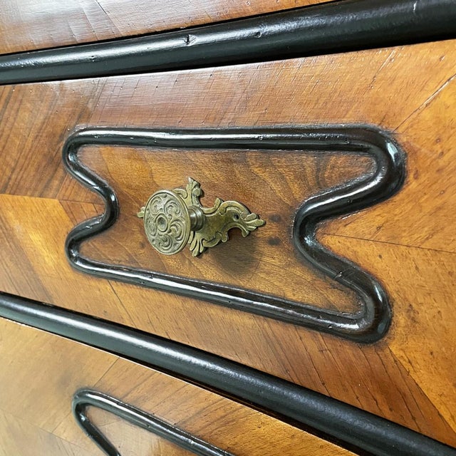 Louis XVI Italian Wooden Chest of Drawers with Decorations, 1950s For Sale - Image 11 of 16