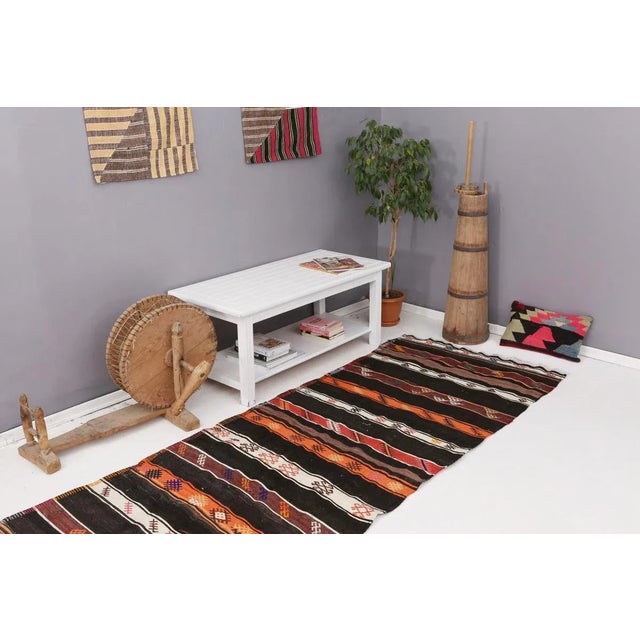 Mid 20th Century Vintage Turkish Kilim Runner For Sale In Los Angeles - Image 6 of 7