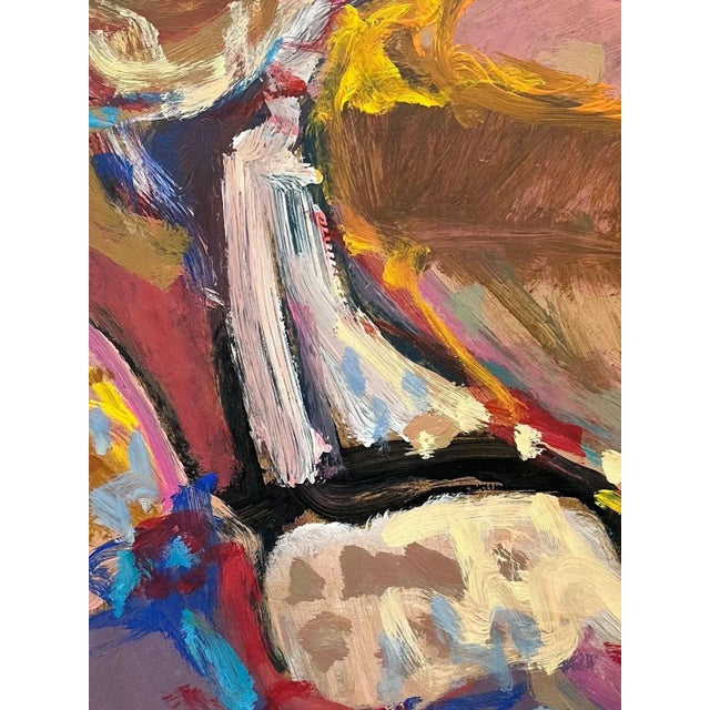 Jean Krille, Landscape 111, Oil on Masonite, 1989 For Sale - Image 6 of 10